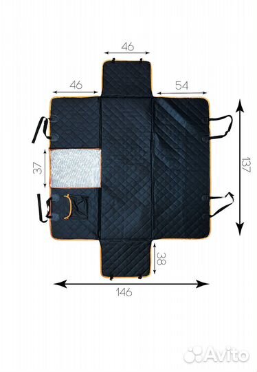 Автогамак для собак и кошек защита авто