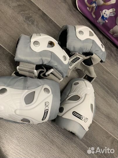 Коньки,комплект защиты,шлем