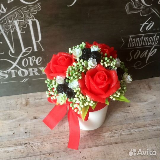 Букет из мыльных цветов