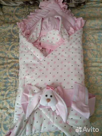 Конверт на выписку демисезонный для девочки