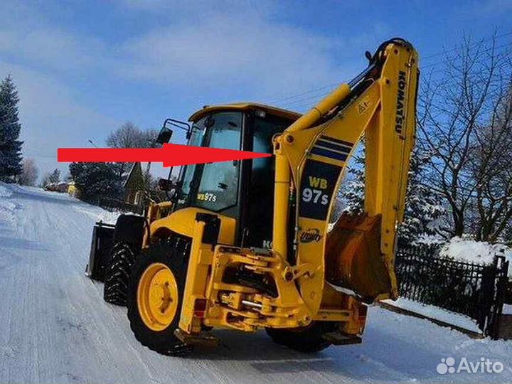 Komatsu WB93S/WB93R Стекло заднее