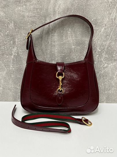 Новая женская сумка Gucci Jackie бордовая