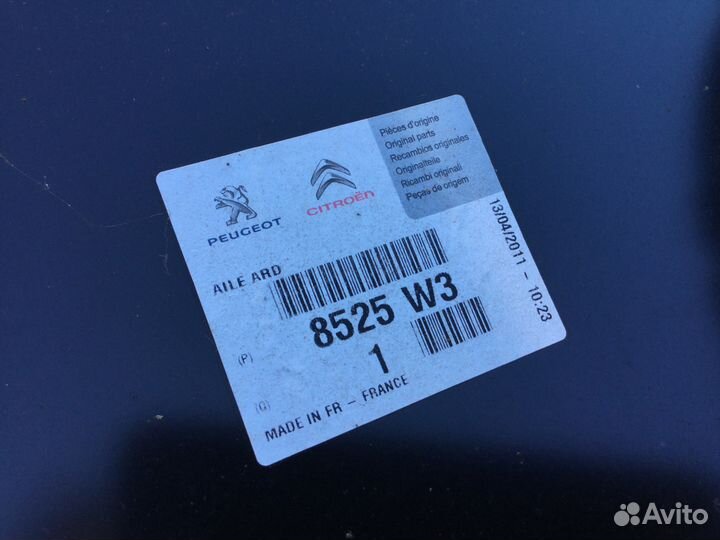 Крыло заднее правое Ситроен C3 2002-2009г