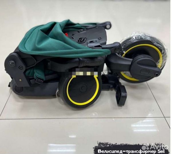 Велосипед трехколесный складной (зелёный)