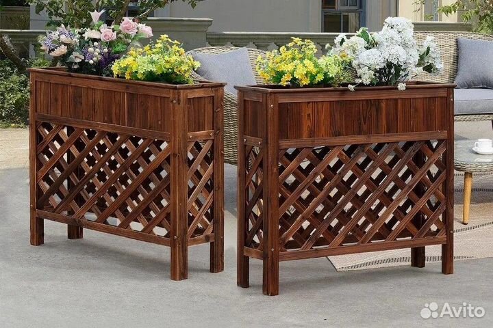 Кашпо для цветов (вазон)из дерева