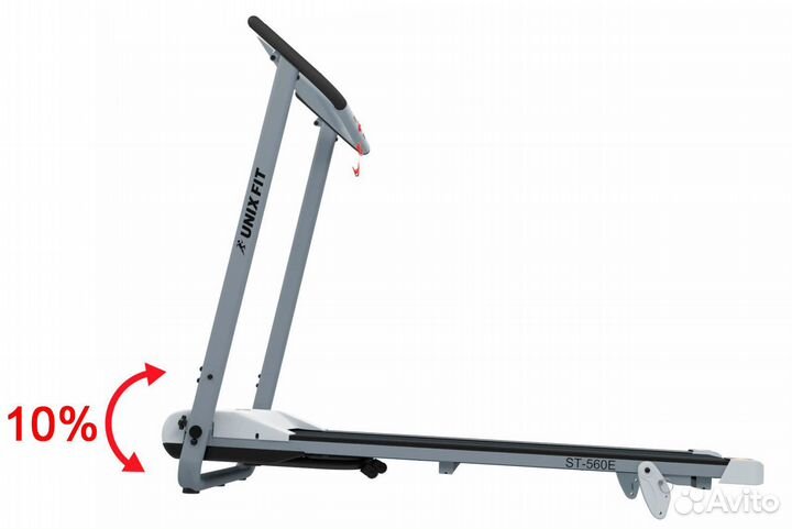 Беговая дорожка Unixfit ST-560E White + коврик