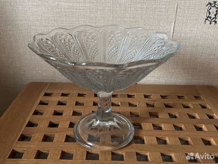 Ваза для фруктов на ножке СССР