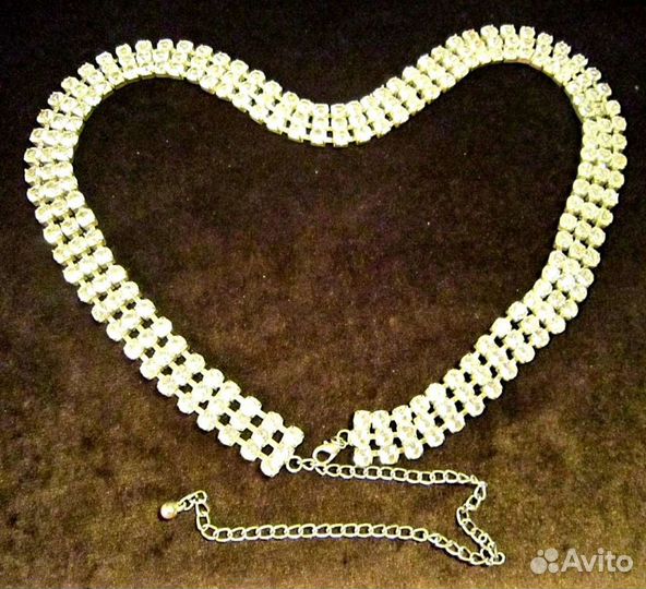 Декоративный пояс из страз