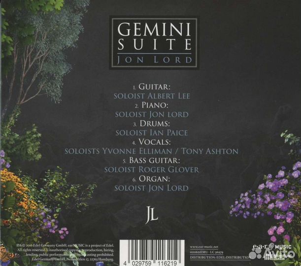 Jon Lord - Gemini Suite (2016 Reissue) (1 CD)