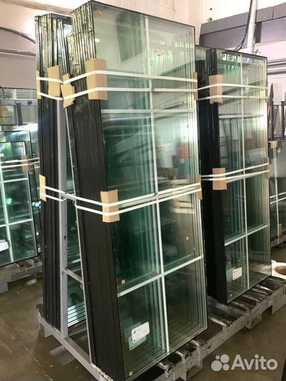 Стеклопакет с установкой для пластиковых окон