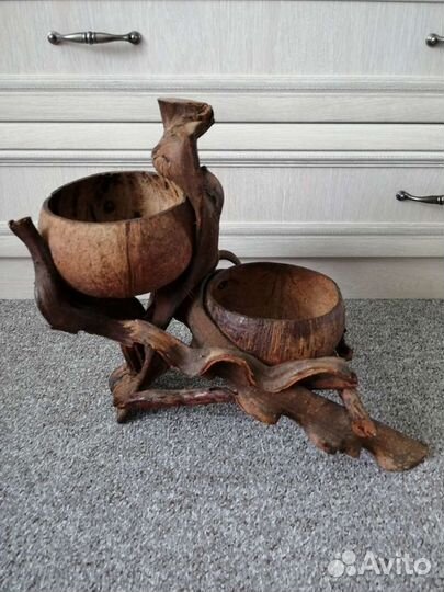 Подставка для цветов из кокоса 3