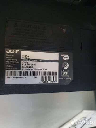 Монитор acer V193