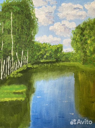 Картина маслом на холсте пейзаж