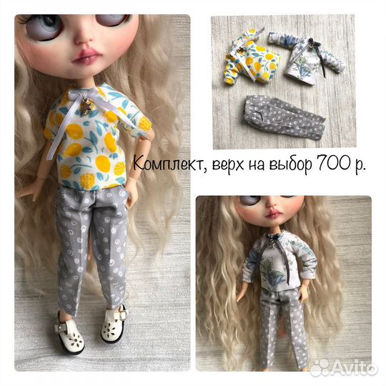 Одежда платья для кукол блайз Blythe обувь
