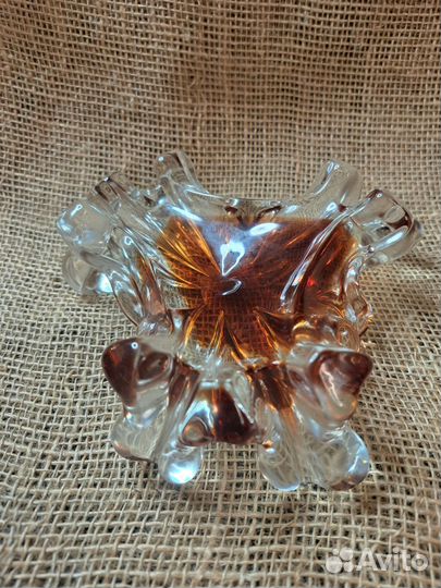 Пепельница цветное стекло СССР