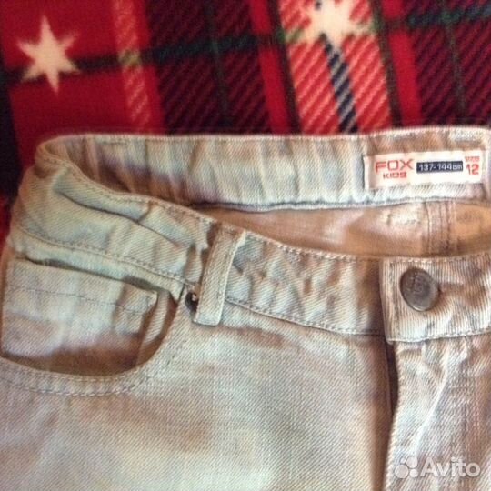 Шорты джинсовые для девочек на рост 137 - 144 см