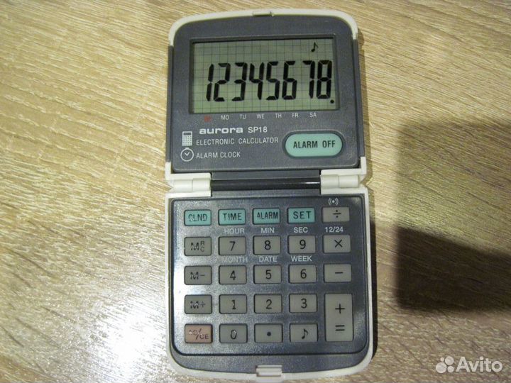 Часы электронные будильник калькулятор Aurora