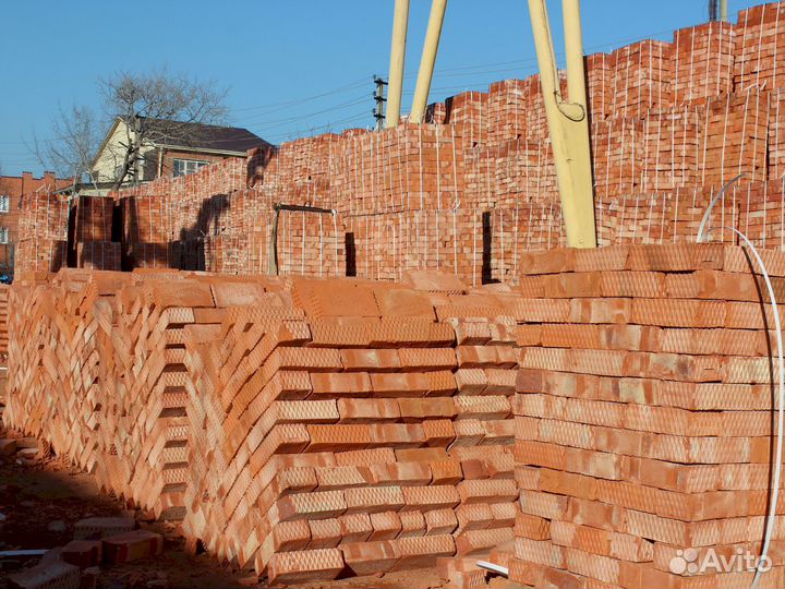 Кирпич красный одинарный м100-м150