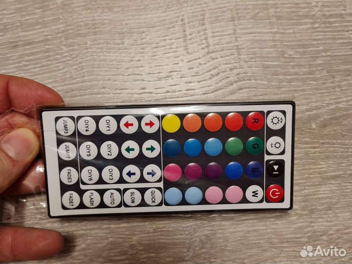 RGB лента 5м, комплект с блоком питания и пультом