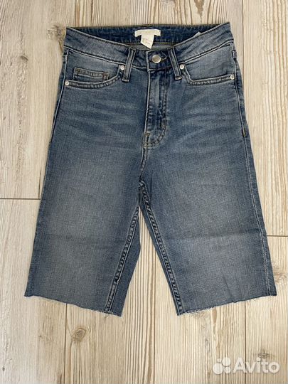 H&M Шорты джинс удлиненные синие EUR 32 XXS