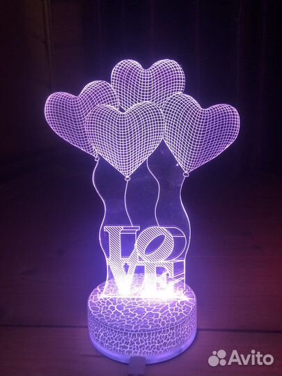 Светильник ночник 3d