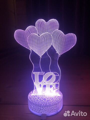Светильник ночник 3d