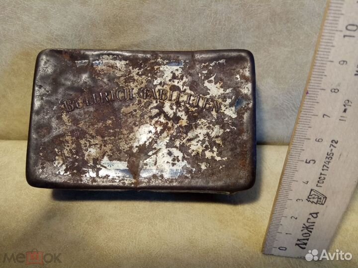 Банка жестяная старинная