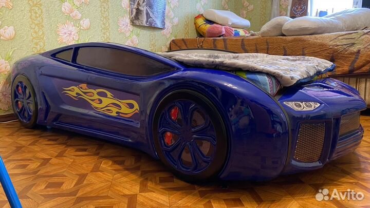 Кровать машинка Ламба Next синяя 2