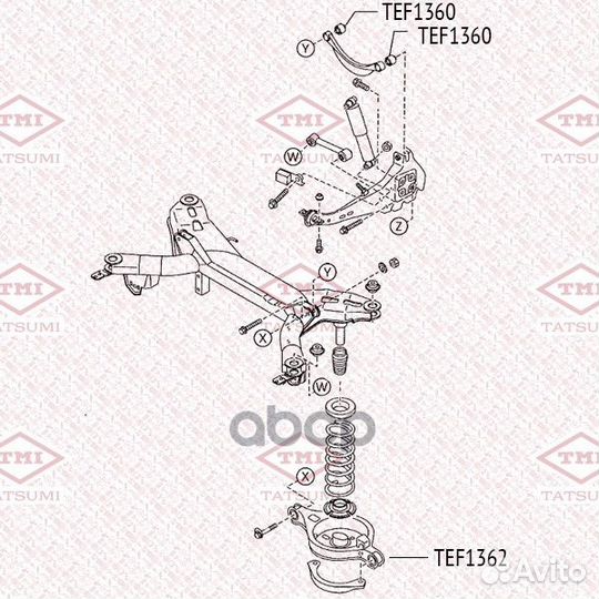 Сайлентблок TEF1360 tatsumi