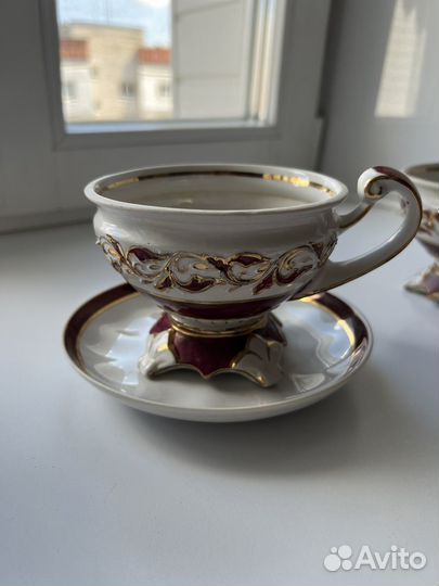 Чашка с блюдцем фарфор