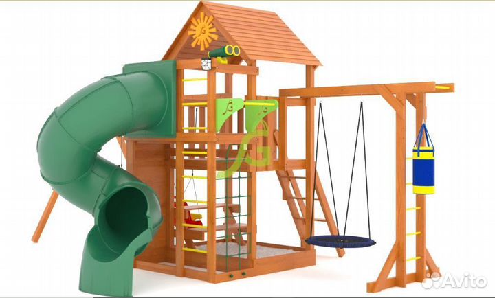 Детская игровой комплекс Крафт Pro 4 с трубой