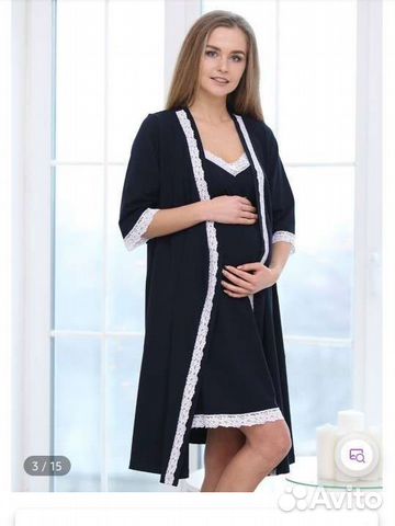 Халат для беременных и кормящих fest, размер 42