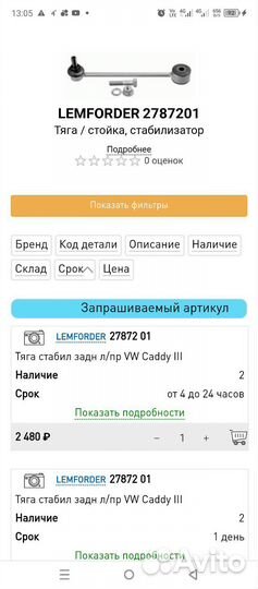 Задние тяги поперечной устойчивости caddy wv