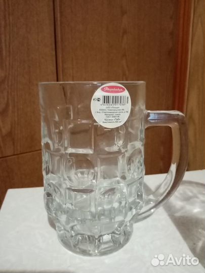 Набор кружек для пива, 2 шт., объем 500 мл, 