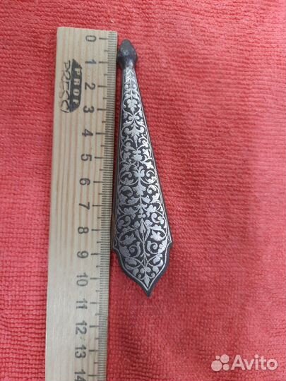 Деталь от кинжала серебряная насечка