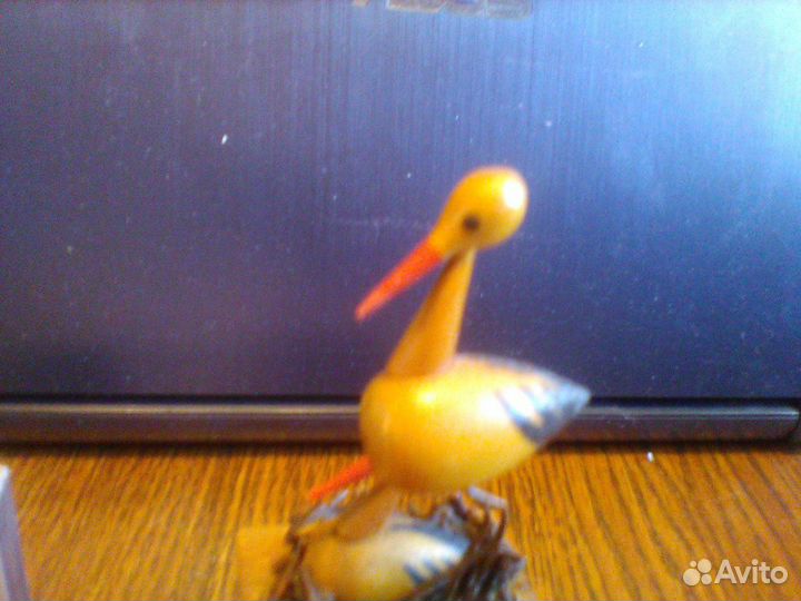 Фигурка Сувенир.Аисты на гнезде.Дерево СССР