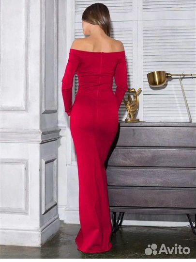 Вечернее красное платье длинное
