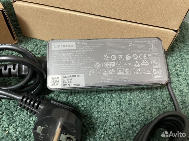 Адаптер питания Lenovo 65W Type-C (под оригинал)