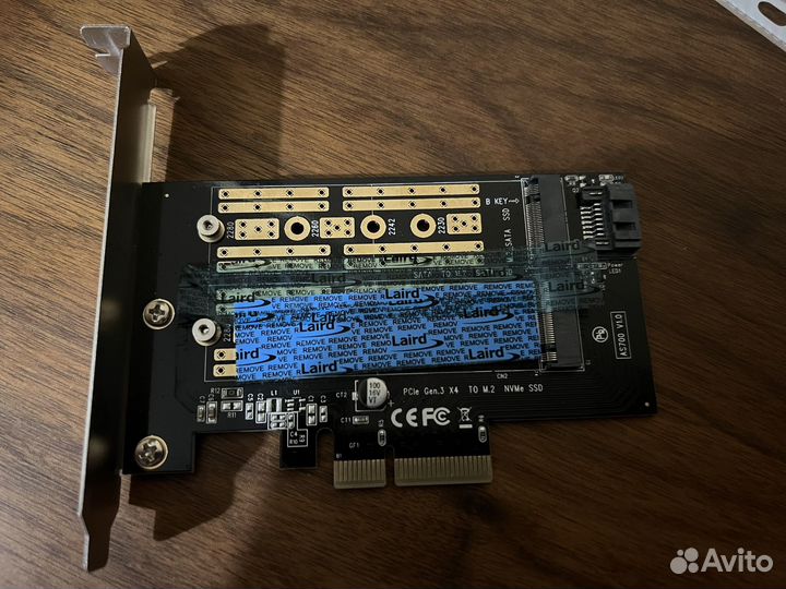 Agestar Адаптер PCI-E для M.2 SATA SSD+M.2 nvme