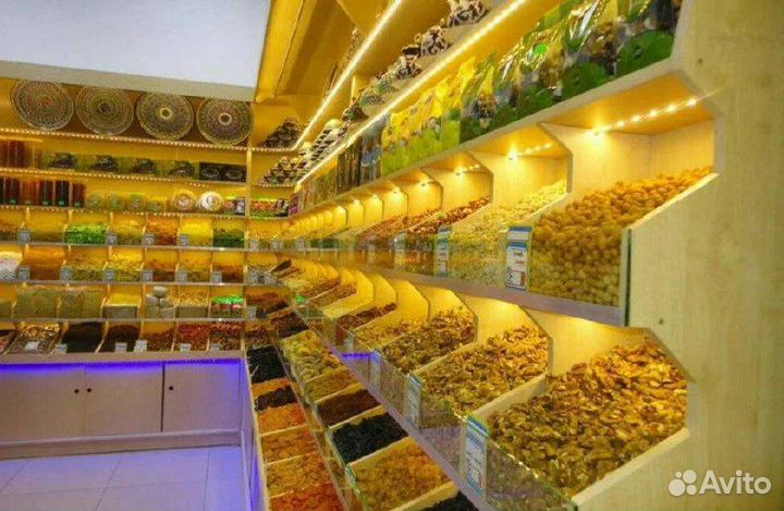 Витрины для сухофруктов сладостей орехов