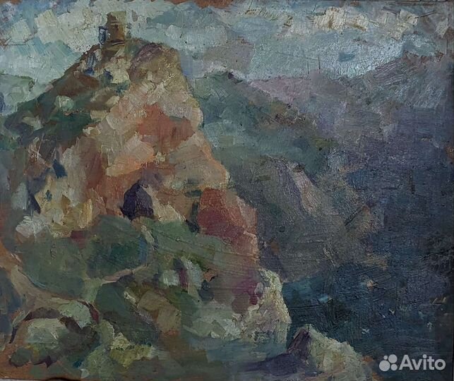 Картина маслом горный пейзаж