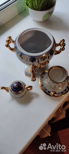 Фарфоровые Самовары. Гжель