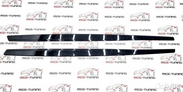 Лезвия порогов BMW M3 M4 F80 F82 черный глянец