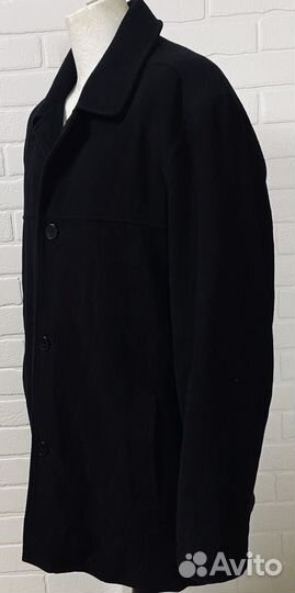 Dockers Mens Top Coat XL Black Wool