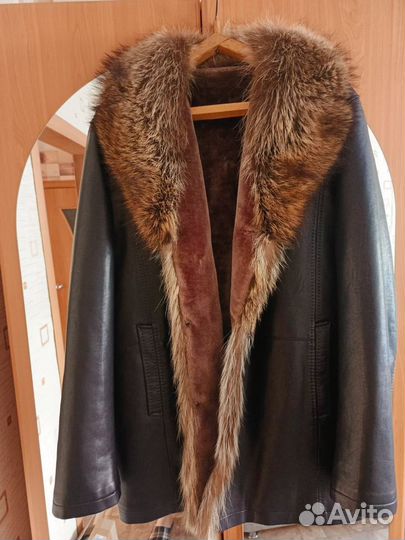 Кожаная дубленка мужская