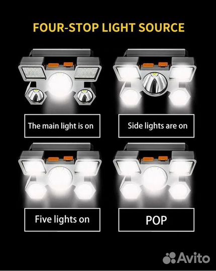 Налобный фонарь аккумуляторный