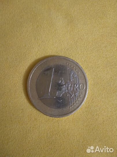 Монета 1 евро 2002