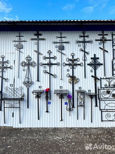 Ритуальные товары. Ограды, кресты, скамейки, столы