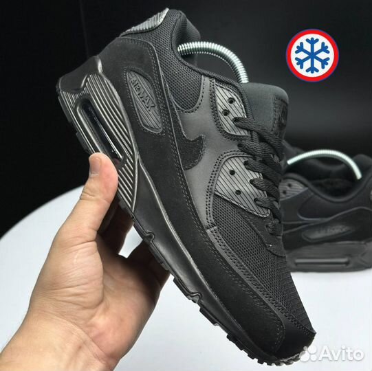 Кроссовки зимние Nike Air Max 90 black