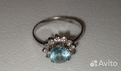 Серебряное кольцо с топазом
